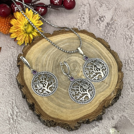 Серебряные серьги Совушки